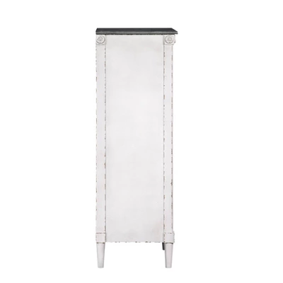 Magg 4 Drawer Jewelry Chest With Flip Up Mirror Antique White/Antique Gray Two Tone - HOMES: Inside + Out 5 Magg 4 Drawer Jewelry Chest With Flip Up Mirror Antique White/Antique Gray Two Tone - HOMES: Inside + Out - Image 5