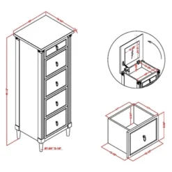 Magg 4 Drawer Jewelry Chest With Flip Up Mirror Antique White/Antique Gray Two Tone - HOMES: Inside + Out 21 Magg 4 Drawer Jewelry Chest With Flip Up Mirror Antique White/Antique Gray Two Tone - HOMES: Inside + Out -Inside out home GUEST b3328e74 eed4 4bcc 9540 9d9a24a82505