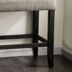 Norelo Upholstered Counter Height Bench Light Gray - HOMES: Inside + Out 5 Norelo Upholstered Counter Height Bench Light Gray - HOMES: Inside + Out -Inside out home GUEST b4e9fb67 804c 422d a109 1d2ab485f419