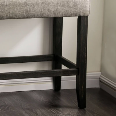 Norelo Upholstered Counter Height Bench Light Gray - HOMES: Inside + Out 3 Norelo Upholstered Counter Height Bench Light Gray - HOMES: Inside + Out - Image 3