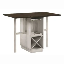 5pc Holmseth Drop Leaf Counter Height Dining Set With Wine Rack Dark Walnut/Antique White - HOMES: Inside + Out 11 5pc Holmseth Drop Leaf Counter Height Dining Set With Wine Rack Dark Walnut/Antique White - HOMES: Inside + Out -Inside out home GUEST b662c856 3c95 4d95 b14d c49c3729e045