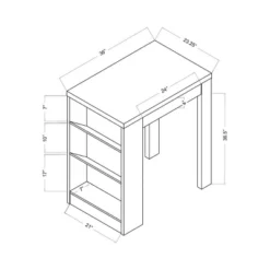 Annemarie Modern Bar Table With Side Wine Storage Cappuccino - HOMES: Inside + Out 5 Annemarie Modern Bar Table With Side Wine Storage Cappuccino - HOMES: Inside + Out -Inside out home GUEST b74af2ab 0e53 41ac b7cf c070e42216f1