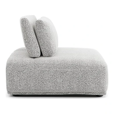 HOMES: Inside + Out 5pc Povoa 159" Modular Curved Sectional Sofa Modern Boucle With Extendable Backrest Light Gray 9 HOMES: Inside + Out 5pc Povoa 159" Modular Curved Sectional Sofa Modern Boucle With Extendable Backrest Light Gray - Image 9