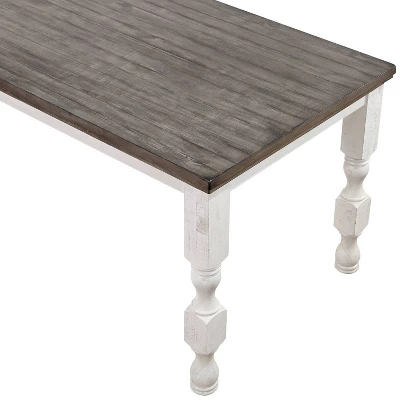 78" Cambrien Rustic Two-Tone Counter Height Dining Table Antique White/Gray - HOMES: Inside + Out 5 78" Cambrien Rustic Two-Tone Counter Height Dining Table Antique White/Gray - HOMES: Inside + Out - Image 5