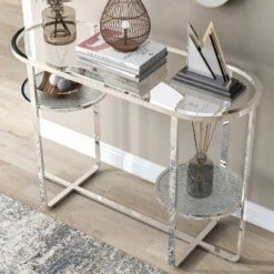 Calloun Glam 2 Shelf Sofa Table Chrome - HOMES: Inside + Out 7 Calloun Glam 2 Shelf Sofa Table Chrome - HOMES: Inside + Out -Inside out home GUEST b8f2a895 f479 4f17 8fda c8378d8e7adb