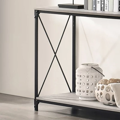 Rosslea Lower Shelf Sofa Table Black/Gray - HOMES: Inside + Out 3 Rosslea Lower Shelf Sofa Table Black/Gray - HOMES: Inside + Out - Image 3