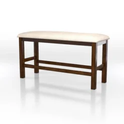 Foret Padded Counter Height Bench Rustic Oak/Beige - HOMES: Inside + Out -Inside out home GUEST ba4d32ba 02b6 468a bee7 9c89567e7ca8