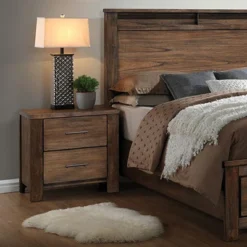 Keaton 2 Drawer Nightstand Oak - HOMES: Inside + Out
