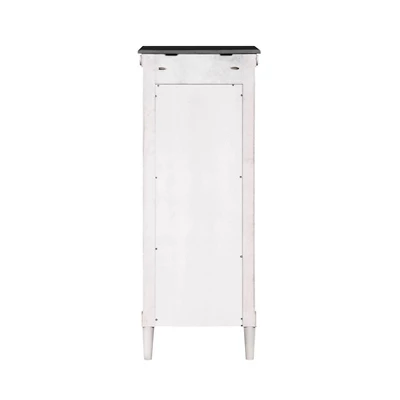 Magg 4 Drawer Jewelry Chest With Flip Up Mirror Antique White/Antique Gray Two Tone - HOMES: Inside + Out 6 Magg 4 Drawer Jewelry Chest With Flip Up Mirror Antique White/Antique Gray Two Tone - HOMES: Inside + Out - Image 6