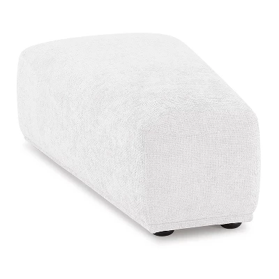 HOMES: Inside + Out 5pc Povoa 159" Modular Curved Sectional Sofa Modern Chenille With Extendable Backrest White 11 HOMES: Inside + Out 5pc Povoa 159" Modular Curved Sectional Sofa Modern Chenille With Extendable Backrest White - Image 11