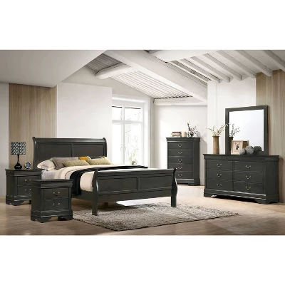 6pc Sliver Sleigh Bedroom Set - HOMES: Inside + Out 1 6pc Sliver Sleigh Bedroom Set - HOMES: Inside + Out