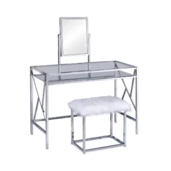 Burdette Contemporary Vanity Table Set - HOMES: Inside + Out 7 Burdette Contemporary Vanity Table Set - HOMES: Inside + Out -Inside out home GUEST c03345b5 0a70 45ee 9f50 437ebe15322b
