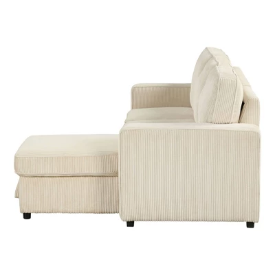 HOMES: Inside + Out Paeke Sleeper Sectional Sofa Corduroy With Storage Chaise And Reversible 9 HOMES: Inside + Out Paeke Sleeper Sectional Sofa Corduroy With Storage Chaise And Reversible - Image 9