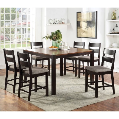 54" Ulmar Square Counter Height Extendable Dining Table With Butterfly Leaf Dark Oak/Espresso - HOMES: Inside + Out 4 54" Ulmar Square Counter Height Extendable Dining Table With Butterfly Leaf Dark Oak/Espresso - HOMES: Inside + Out - Image 4