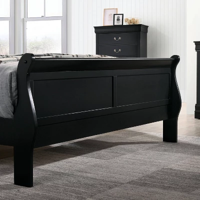 3pc Sliver Sleigh Bed With 2 Nightstands - HOMES: Inside + Out 6 3pc Sliver Sleigh Bed With 2 Nightstands - HOMES: Inside + Out - Image 6