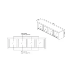 Briggin Industrial TV Stand For TVs Up To 70" Black - HOMES: Inside + Out 9 Briggin Industrial TV Stand For TVs Up To 70" Black - HOMES: Inside + Out -Inside out home GUEST c748e6b0 c5bc 4128 9be1 ca70c34b1903