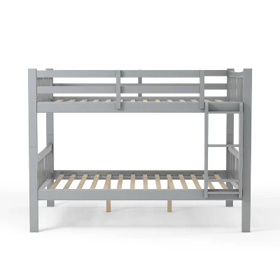 HOMES: Inside + Out Twin Over Twin Kids' Clare Bunk Bed Gray - IoHOMES 2 HOMES: Inside + Out Twin Over Twin Kids' Clare Bunk Bed Gray - IoHOMES - Image 2