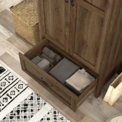 Nurembo 1 Drawer Wardrobe Closet Distressed Walnut - HOMES: Inside + Out 16 Nurembo 1 Drawer Wardrobe Closet Distressed Walnut - HOMES: Inside + Out -Inside out home GUEST c864c522 3970 4894 9cf3 ee21dd3a5ba0