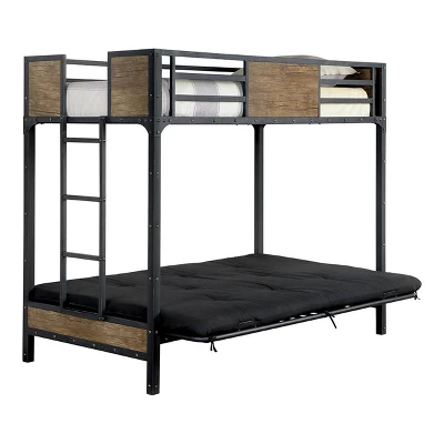 Twin Navii Kids' Bunk Bed Futon Black - HOMES: Inside + Out 2 Twin Navii Kids' Bunk Bed Futon Black - HOMES: Inside + Out - Image 2