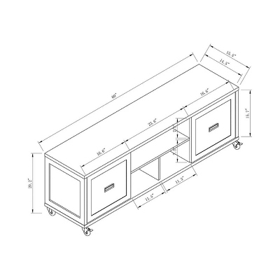 Pierre TV Stand For TVs Up To 60" Winter White - HOMES: Inside + Out 5 Pierre TV Stand For TVs Up To 60" Winter White - HOMES: Inside + Out - Image 5