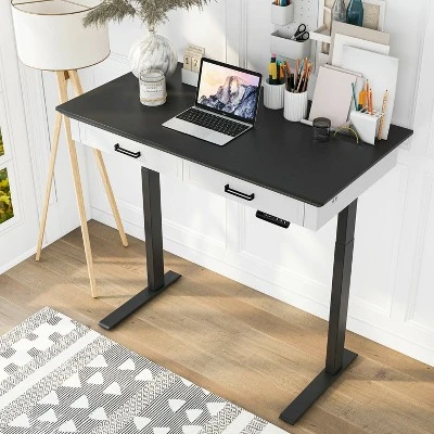 47" Losondo Transitional Height Adjustable Desk With USB Ports - HOMES: Inside + Out 1 47" Losondo Transitional Height Adjustable Desk With USB Ports - HOMES: Inside + Out