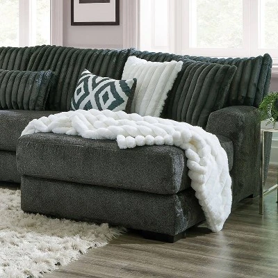 HOMES: Inside + Out Telven 139" L Shaped Sectional Chenille With Pillows 2 HOMES: Inside + Out Telven 139" L Shaped Sectional Chenille With Pillows - Image 2