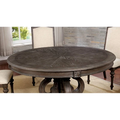 5pc Darja Round Dining Table Set Brown - HOMES: Inside + Out 3 5pc Darja Round Dining Table Set Brown - HOMES: Inside + Out - Image 3