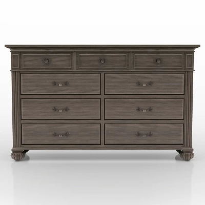 Pennings 9 Drawer Dresser With Mirror Gray - HOMES: Inside + Out 8 Pennings 9 Drawer Dresser With Mirror Gray - HOMES: Inside + Out - Image 8