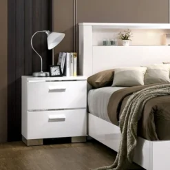 April 2 Drawer Nightstand White - HOMES: Inside + Out