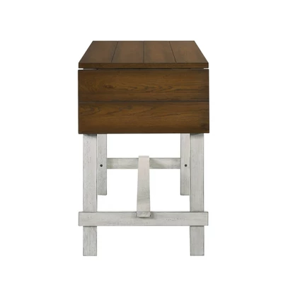 71" Shipway Counter Height Table With Drop Leaf Antique Light Oak/Antique White - HOMES: Inside + Out 6 71" Shipway Counter Height Table With Drop Leaf Antique Light Oak/Antique White - HOMES: Inside + Out - Image 6