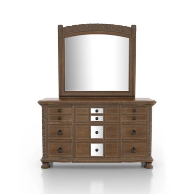 2pc Lellen Dresser And Mirror Set Rustic Natural Tone - HOMES: Inside + Out 7 2pc Lellen Dresser And Mirror Set Rustic Natural Tone - HOMES: Inside + Out - Image 7