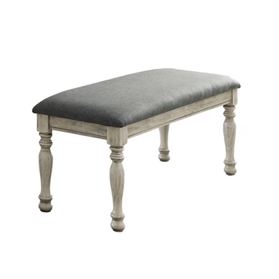 7pc Gordon Transitional Dining Set Antique White/Gray - HOMES: Inside + Out 3 7pc Gordon Transitional Dining Set Antique White/Gray - HOMES: Inside + Out - Image 3