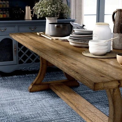 Shelia Solid Pine Wood Dining Table Rustic Pine - HOMES: Inside + Out 2 Shelia Solid Pine Wood Dining Table Rustic Pine - HOMES: Inside + Out - Image 2