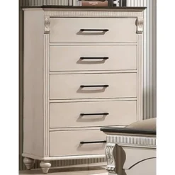 Nyes 5 Drawer Chest Antique White/Walnut - HOMES: Inside + Out