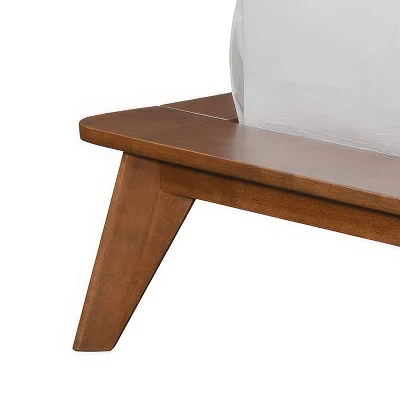 HOMES: Inside + Out 3pc Full Riverstone Mid-Century Wood Platform Bedroom Set With 2 Nightstands Walnut 10 HOMES: Inside + Out 3pc Full Riverstone Mid-Century Wood Platform Bedroom Set With 2 Nightstands Walnut - Image 10