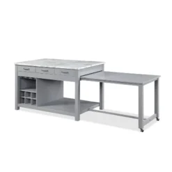 Fredricke Extendable Kitchen Island With Faux Marble - HOMES: Inside + Out 21 Fredricke Extendable Kitchen Island With Faux Marble - HOMES: Inside + Out -Inside out home GUEST dbad57ef 65d3 449c 988e 19325200c65e