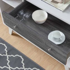 Abrama 2 Drawer Buffet White Oak/Distressed Gray - HOMES: Inside + Out -Inside out home GUEST ddf21cee 9157 4c58 bc70 25701fe051cd