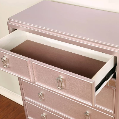 Arehart Contemporary Felt-Lined Top Drawer Chest Rose Gold - HOMES: Inside + Out 2 Arehart Contemporary Felt-Lined Top Drawer Chest Rose Gold - HOMES: Inside + Out - Image 2