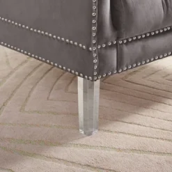 Pernice Button Tufted Chenille Loveseat Gray - HOMES: Inside + Out 7 Pernice Button Tufted Chenille Loveseat Gray - HOMES: Inside + Out -Inside out home GUEST e0c63b4e 162a 45a6 bb98 dea75c33a1f5