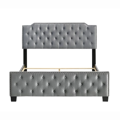Amando Button Tufted Upholstered Bed - HOMES: Inside + Out 4 Amando Button Tufted Upholstered Bed - HOMES: Inside + Out - Image 4
