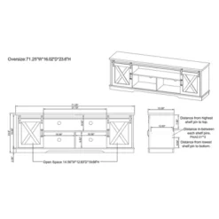 Clander Barn Door TV Stand For TVs Up To 70" Vintage Gray Oak - HOMES: Inside + Out 13 Clander Barn Door TV Stand For TVs Up To 70" Vintage Gray Oak - HOMES: Inside + Out -Inside out home GUEST e2d91a5e cdf8 426d 8eb7 b931d5510919