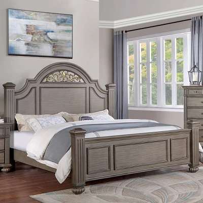 6pc Pennings Traditional Bedroom Set Gray - HOMES: Inside + Out 2 6pc Pennings Traditional Bedroom Set Gray - HOMES: Inside + Out - Image 2