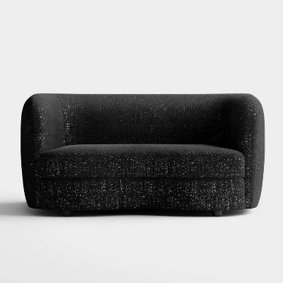 HOMES: Inside + Out 63.75" Pinehush Boho Curved Boucle Fabric Loveseat With Pocket Coil Cushions 4 HOMES: Inside + Out 63.75" Pinehush Boho Curved Boucle Fabric Loveseat With Pocket Coil Cushions - Image 4