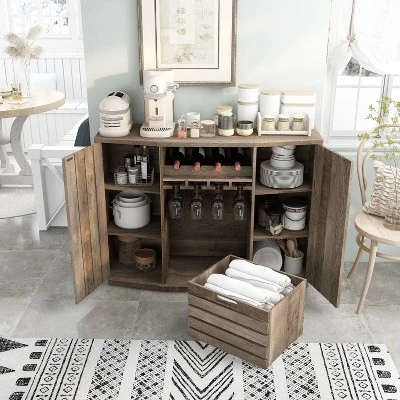 Candy Plank Inspired Dining Buffet With Removable Crate Reclaimed Oak - HOMES: Inside + Out 6 Candy Plank Inspired Dining Buffet With Removable Crate Reclaimed Oak - HOMES: Inside + Out - Image 6