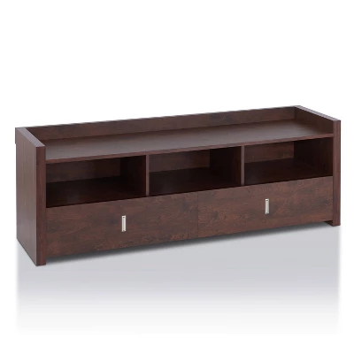Flatcar Multi Functional Storage TV Stand For TVs Up To 65" Vintage Walnut - HOMES: Inside + Out 3 Flatcar Multi Functional Storage TV Stand For TVs Up To 65" Vintage Walnut - HOMES: Inside + Out - Image 3