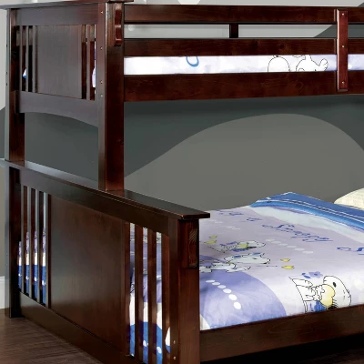 HOMES: Inside + Out Twin XL Over Queen Kids' Lea Bunk Bed Dark Walnut - IoHOMES 2 HOMES: Inside + Out Twin XL Over Queen Kids' Lea Bunk Bed Dark Walnut - IoHOMES - Image 2