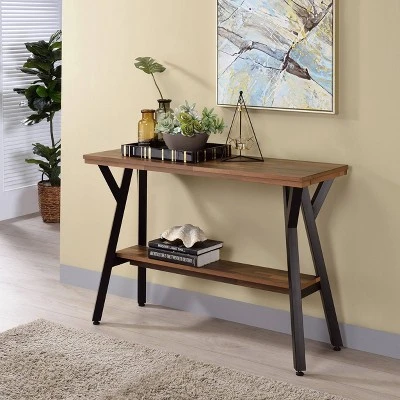 Mafi Open Shelf Console Table Black - HOMES: Inside + Out 1 Mafi Open Shelf Console Table Black - HOMES: Inside + Out