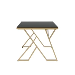 Jalama Glam Glass Top Gold Frame Dining Table - HOMES: Inside + Out 7 Jalama Glam Glass Top Gold Frame Dining Table - HOMES: Inside + Out -Inside out home GUEST ea99df27 ea5e 4baf 8ebe 1aab996d7b88