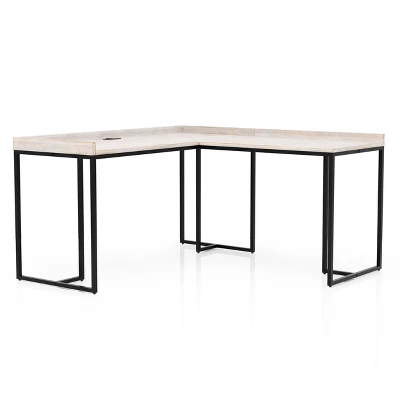 Branar L Shape Computer Desk With USB Port - HOMES: Inside + Out 2 Branar L Shape Computer Desk With USB Port - HOMES: Inside + Out - Image 2