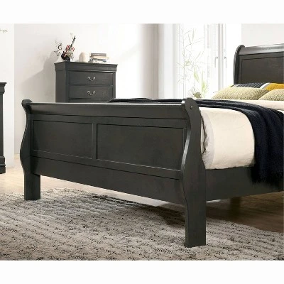3pc Sliver Sleigh Bed With 2 Nightstands - HOMES: Inside + Out 5 3pc Sliver Sleigh Bed With 2 Nightstands - HOMES: Inside + Out - Image 5